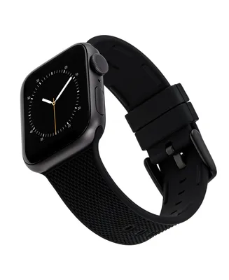 WITHit Black Woven Silicone Band Compatible with 42/44/45/Ultra/Ultra 2 Apple Watch