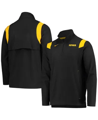Nike Men's Black Iowa Hawkeyes 2021 Team Coach Quarter-Zip Jacket