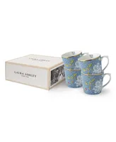 Laura Ashley Heritage Collectables 10 Oz Seaspray Uni Mugs in Gift Box, Set of 4