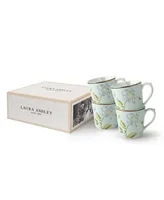 Laura Ashley Heritage Collectables 17 Oz Mint Uni Mugs in Gift Box, Set of 4