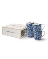 Laura Ashley Blueprint Collectables 17 Oz Sweet Allysum Mugs in Gift Box, Set of 4