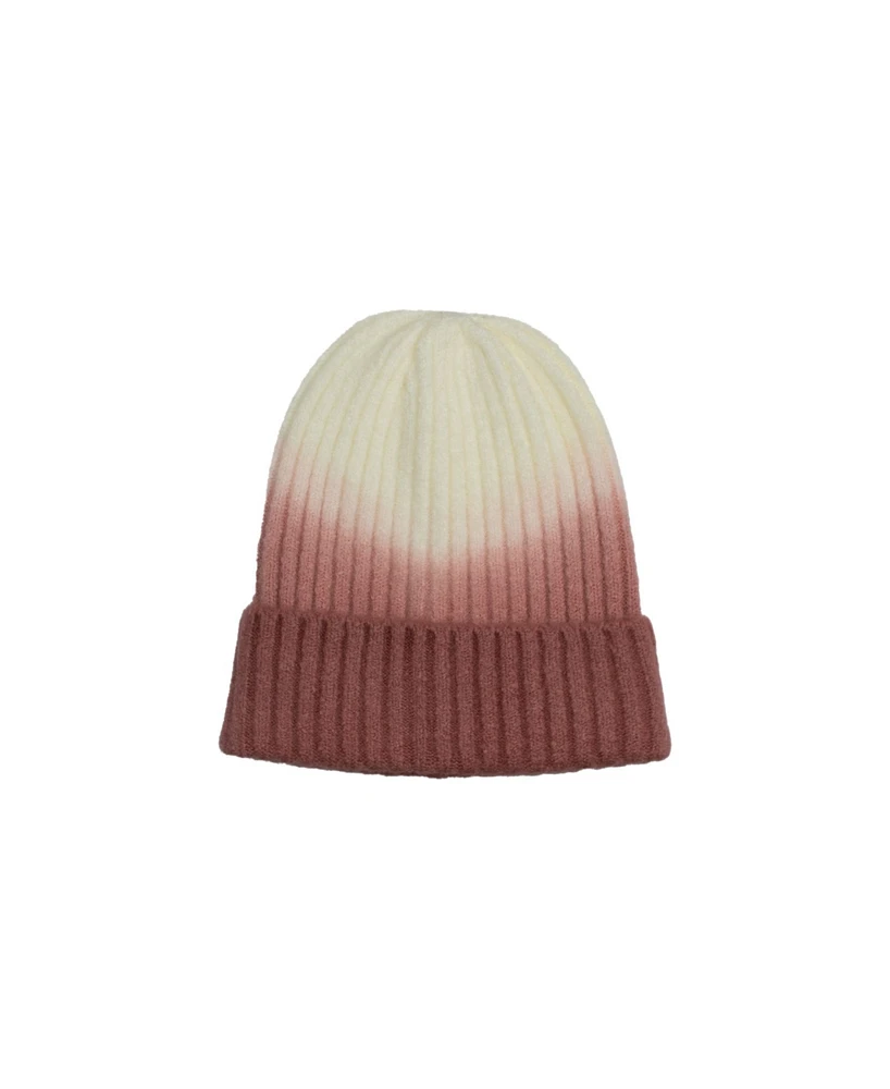 Marcus Adler Women's Ombre Rib Detail Cuffed Beanie