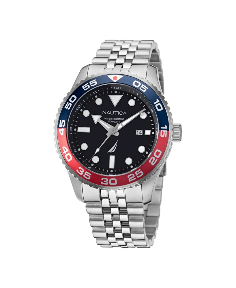 Men's Citizen Watch Silver Navy Midshipmen Eco-Drive Black Dial Stainless  Steel Watch