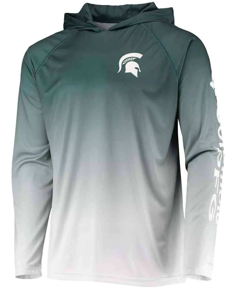 Men's Green Michigan State Spartans Terminal Tackle Omni-Shade Upf 50 Long Sleeve Hooded T-shirt