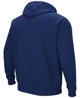 Men's Colosseum Navy Midshipmen Arch and Logo 3.0 Pullover Hoodie