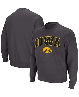 Colosseum Men's Iowa Hawkeyes Arch and Logo Crew Neck Sweatshirt