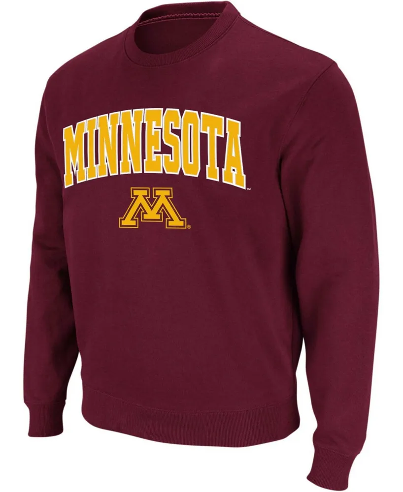Men's Maroon Minnesota Golden Gophers Arch Logo Crew Neck Sweatshirt