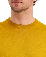 Club Room Men's Solid Crew Neck Merino Wool Blend Sweater, Created for Macy's