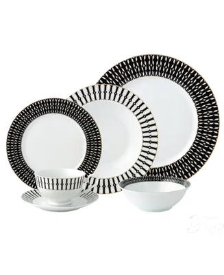 Dinnerware Fine China, Service for 4 by Lorren Home Trends, Set of 24