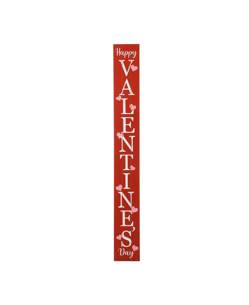 Glitzhome 60" Happy Valentine's Day Porch Sign