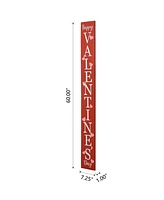 Glitzhome 60" Happy Valentine's Day Porch Sign