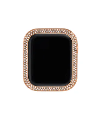 Anne Klein 40mm Apple Watch Metal Protective Bumper in Rose-gold With Crystal Accents
