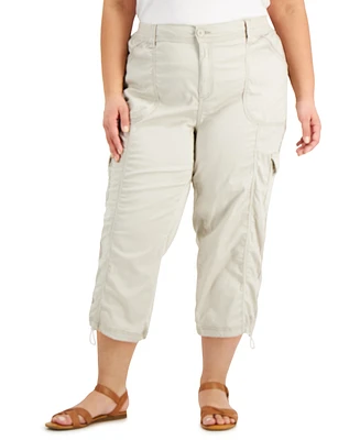 Style & Co Plus Cargo Capri Pants, Exclusively at Macy's