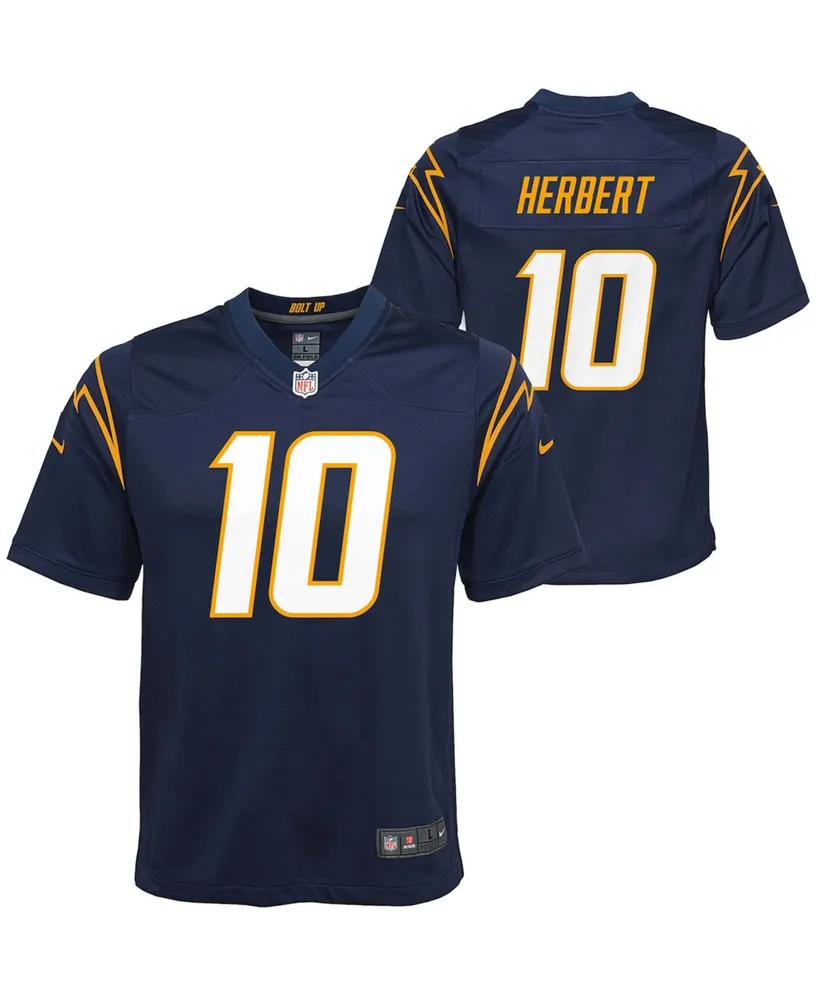 Nike Big Boys and Girls Justin Herbert Los Angeles Chargers Team Game Alternate Jersey