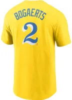 Men's Nike Xander Bogaerts Gold Boston Red Sox City Connect Name and Number T-shirt