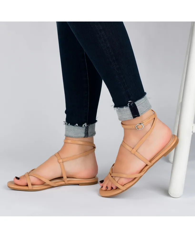Journee Collection Women's Serissa Strappy Flat Sandals