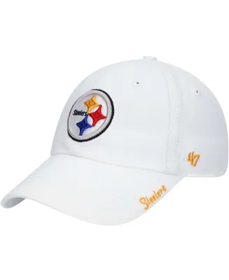 Women's White Pittsburgh Steelers Miata Clean Up Logo Adjustable Hat