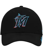 Women's Black Miami Marlins Team Miata Clean Up Adjustable Hat