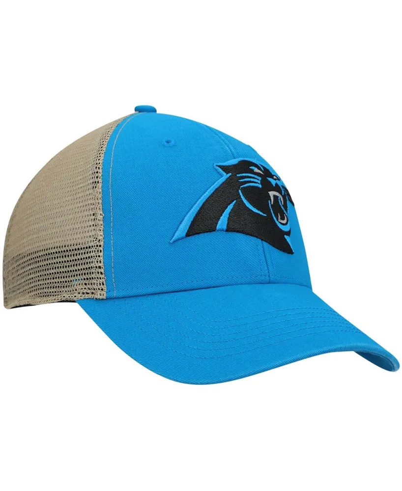 Men's Blue, Natural Carolina Panthers Flagship Mvp Trucker Snapback Hat