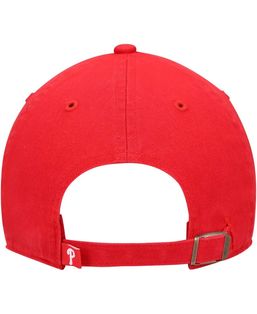 Boys Red Philadelphia Phillies Team Logo Clean Up Adjustable Hat