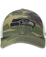 Men's Camo Seattle Seahawks Branson Mvp Trucker Snapback Hat