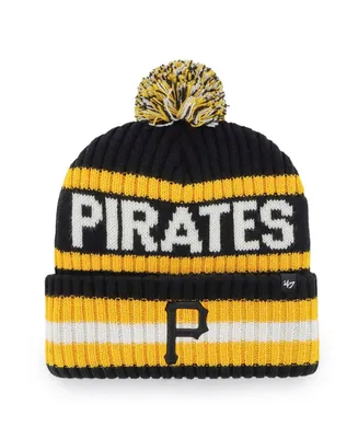 Men's Black Pittsburgh Pirates Bering Cuffed Knit Hat with Pom