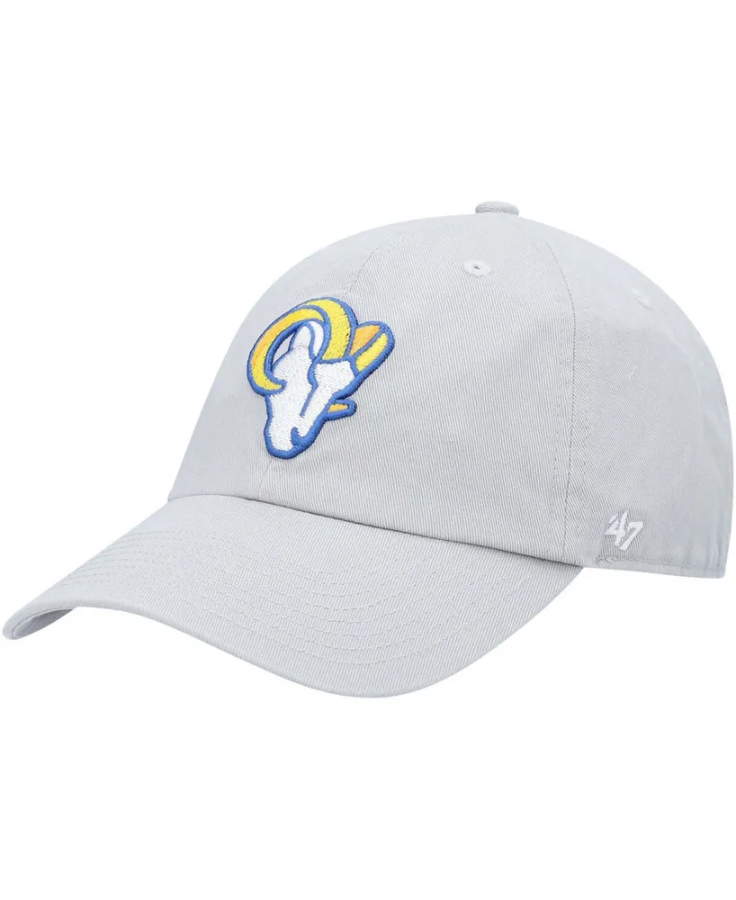 Men's Gray Los Angeles Rams Logo Clean Up Adjustable Hat