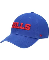 Men's Royal Buffalo Bills Clean Up Script Adjustable Hat