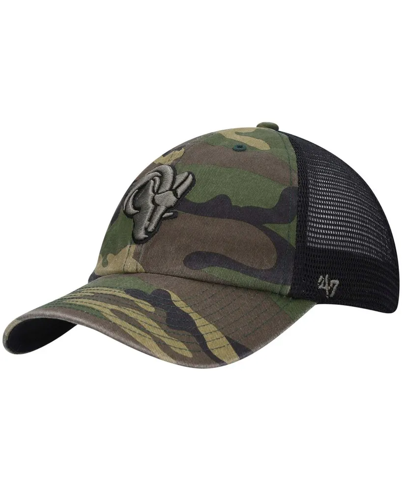 Men's Camo Los Angeles Rams Branson Mvp Trucker Snapback Hat