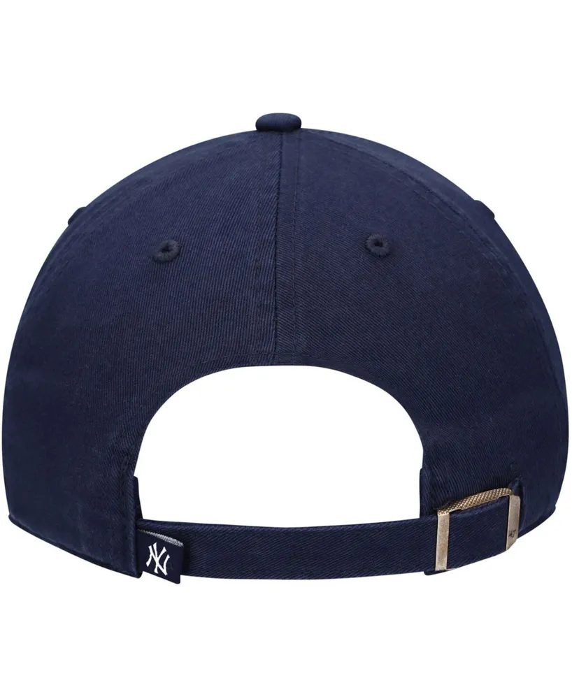 Boys Navy New York Yankees Team Logo Clean Up Adjustable Hat