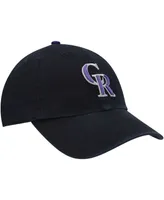 Boys Black Colorado Rockies Team Logo Clean Up Adjustable Hat