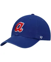 Men's Royal Atlanta Braves 1972 Logo Cooperstown Collection Clean Up Adjustable Hat