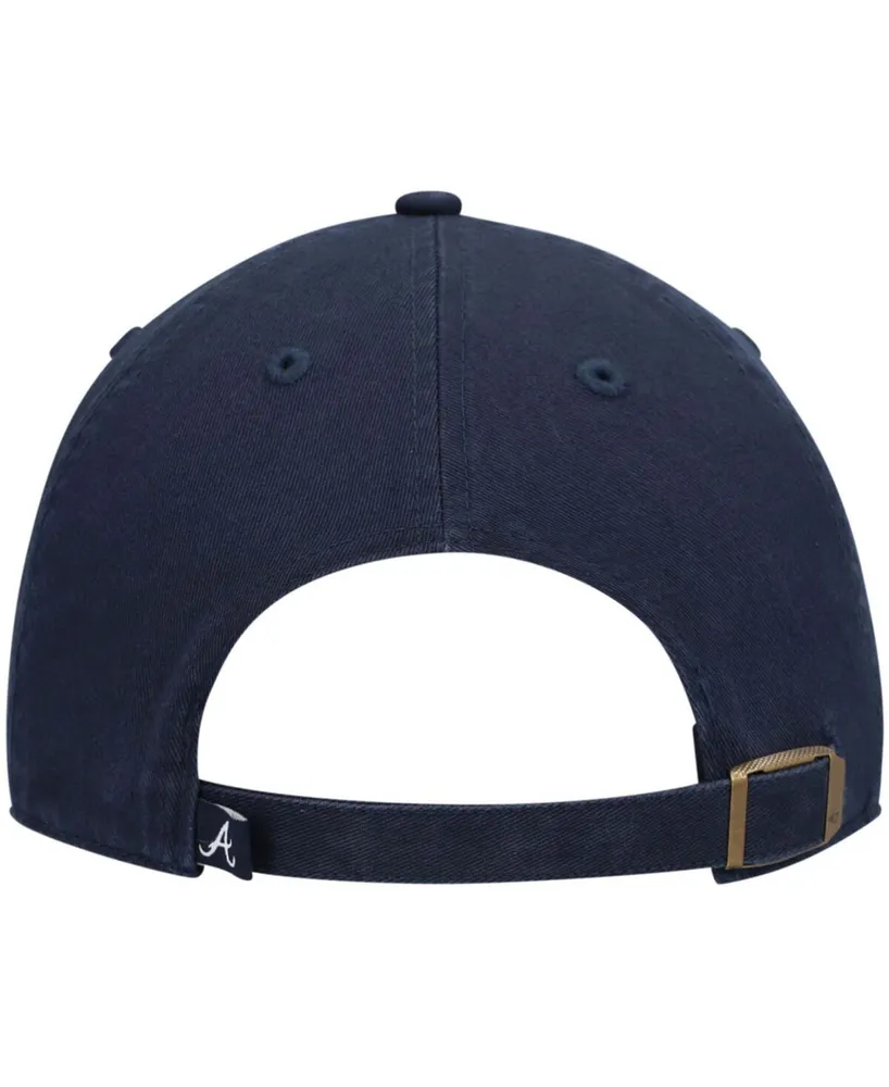 Boys Navy Atlanta Braves Team Logo Clean Up Adjustable Hat
