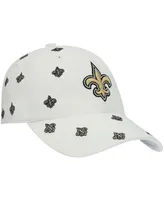 Women's White New Orleans Saints Confetti Clean Up Adjustable Hat