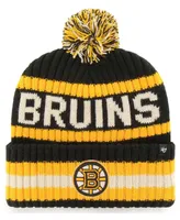 Men's Black Boston Bruins Bering Cuffed Knit Hat with Pom