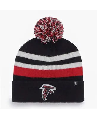 Men's Black Atlanta Falcons State Line Cuffed Knit Hat with Pom