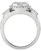 Diamond Triple Cluster Engagement Ring (1-1/4 ct. t.w.) in 14k White Gold