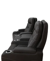 Jabarr 3-Pc. Beyond Leather Theater Seating with 1 Console, Created for Macy's