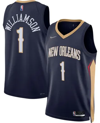 Men's Zion Williamson Navy New Orleans Pelicans 2021, 22 Diamond Swingman Jersey - Icon Edition