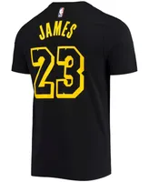 Men's LeBron James Black Los Angeles Lakers Name and Number Mamba T-shirt