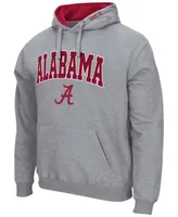 Men's Heather Gray Alabama Crimson Tide Arch and Logo 3.0 Pullover Hoodie