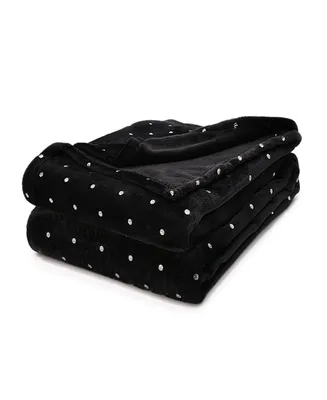 Superior Ultra -Plush Polka Dot Fleece Blanket