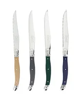 French Home Steak Knives, Earth Tones, Set of 4