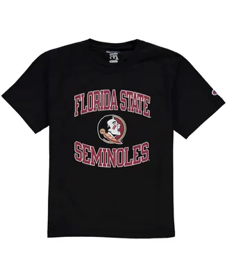 Big Boys and Girls Black Florida State Seminoles Circling Team Jersey T-shirt