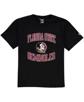 Big Boys and Girls Black Florida State Seminoles Circling Team Jersey T-shirt