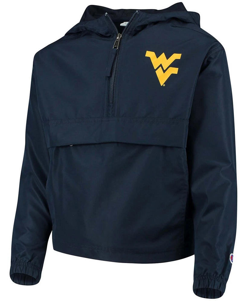 Big Boys and Girls Navy West Virginia Mountaineers Pack Go Windbreaker Jacket