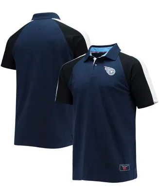 Men's Navy and White Tennessee Titans Holden Raglan Polo Shirt