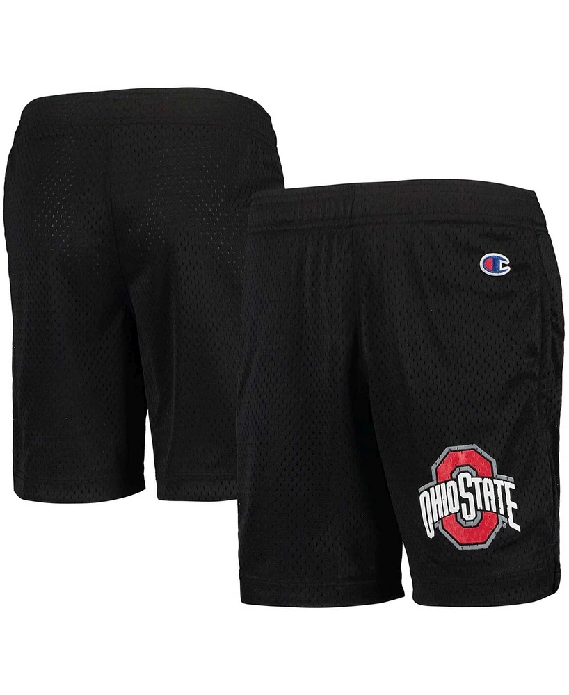 Big Boys and Girls Black Ohio State Buckeyes Classic Mesh Shorts