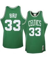 Men's Larry Bird Kelly Green Boston Celtics 1985/86 Hardwood Classics Authentic Jersey