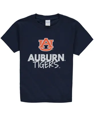 Big Boys and Girls Navy Auburn Tigers Crew Neck T-shirt